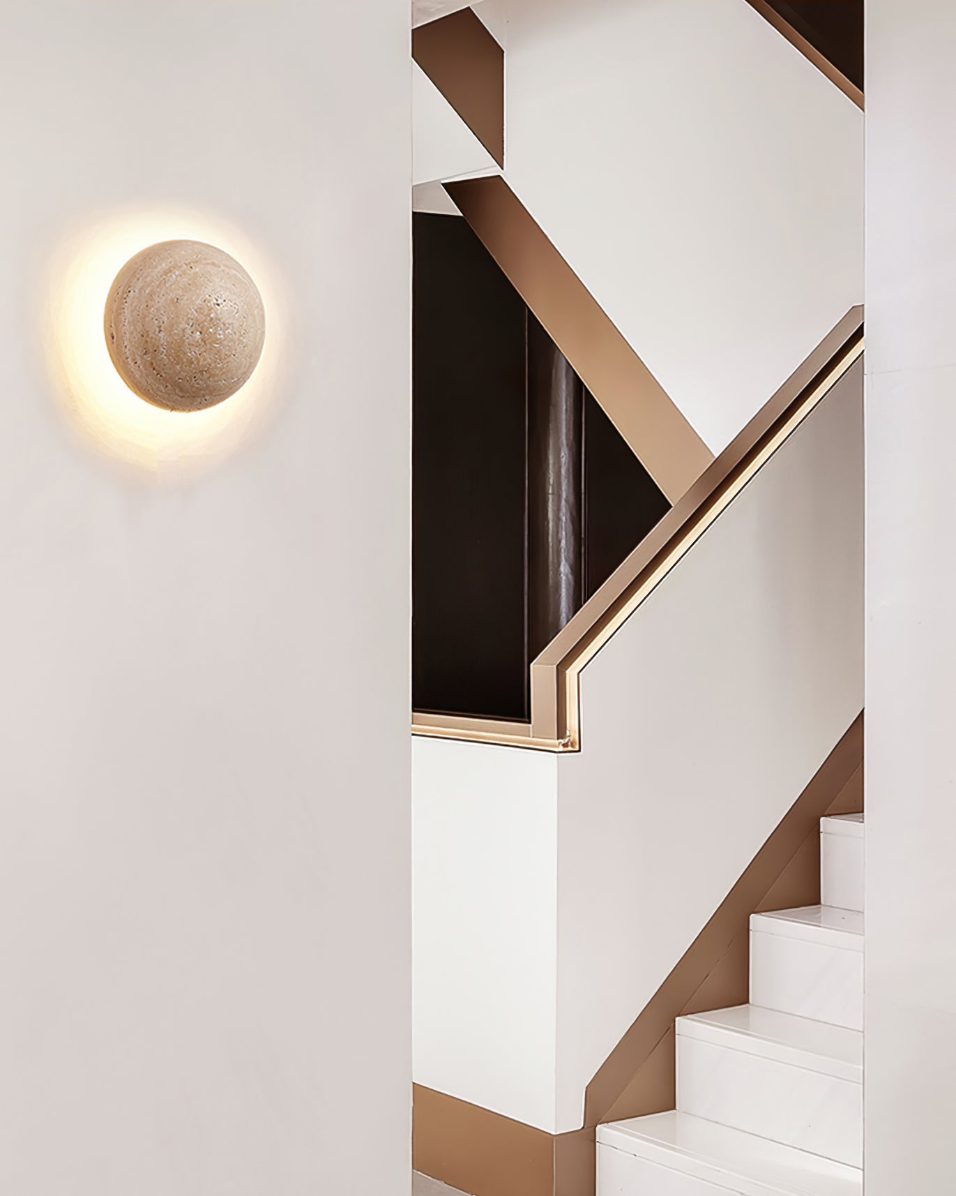 Ritta Round Travertine Wall Lamp - Letslighting