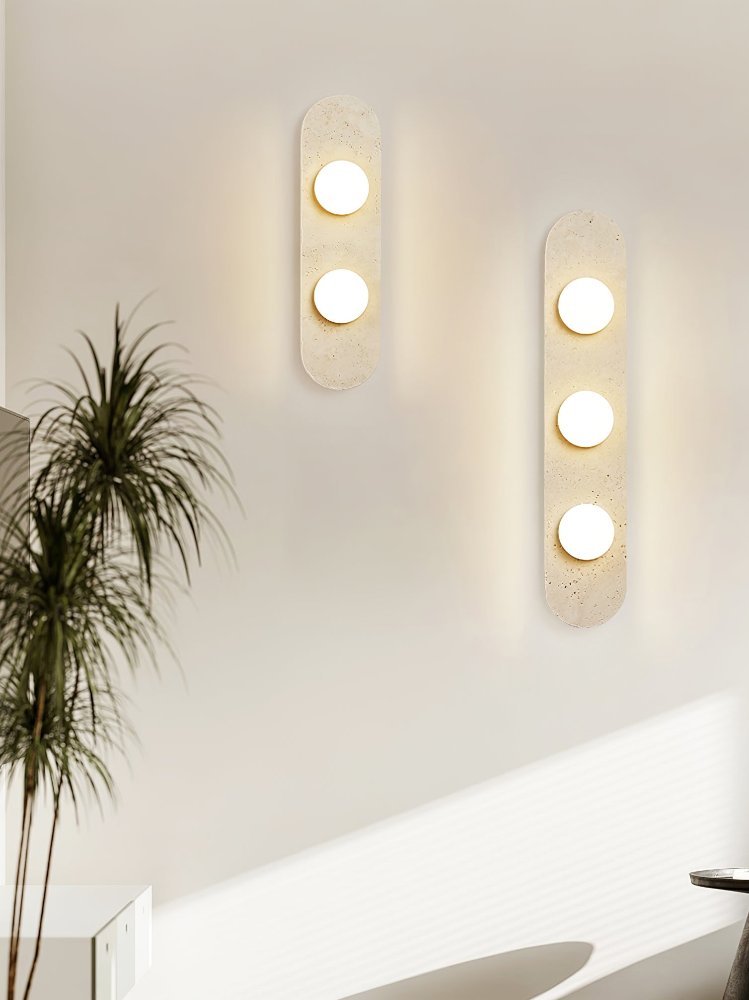 Zasoliel Minimalist Travertine Wall Light - Letslighting