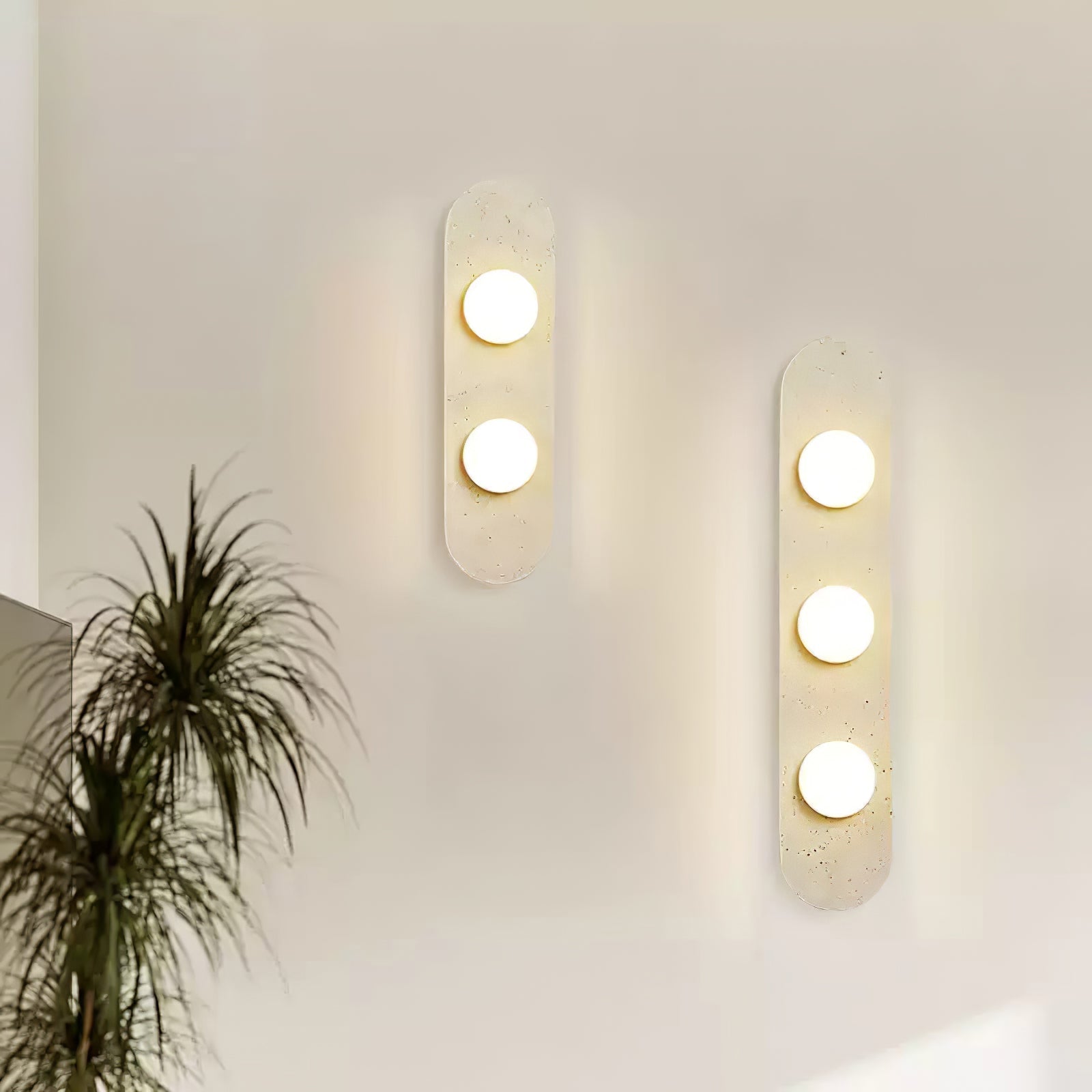 Zasoliel Minimalist Travertine Wall Light - Letslighting