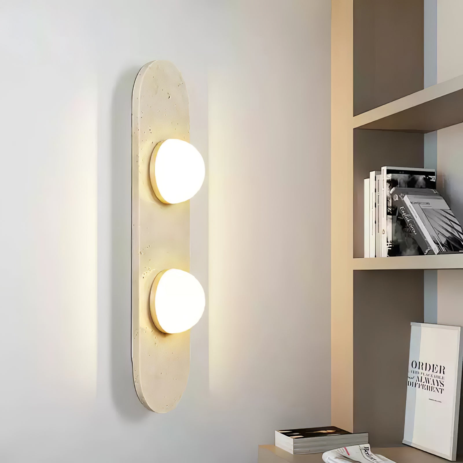 Zasoliel Minimalist Travertine Wall Light - Letslighting