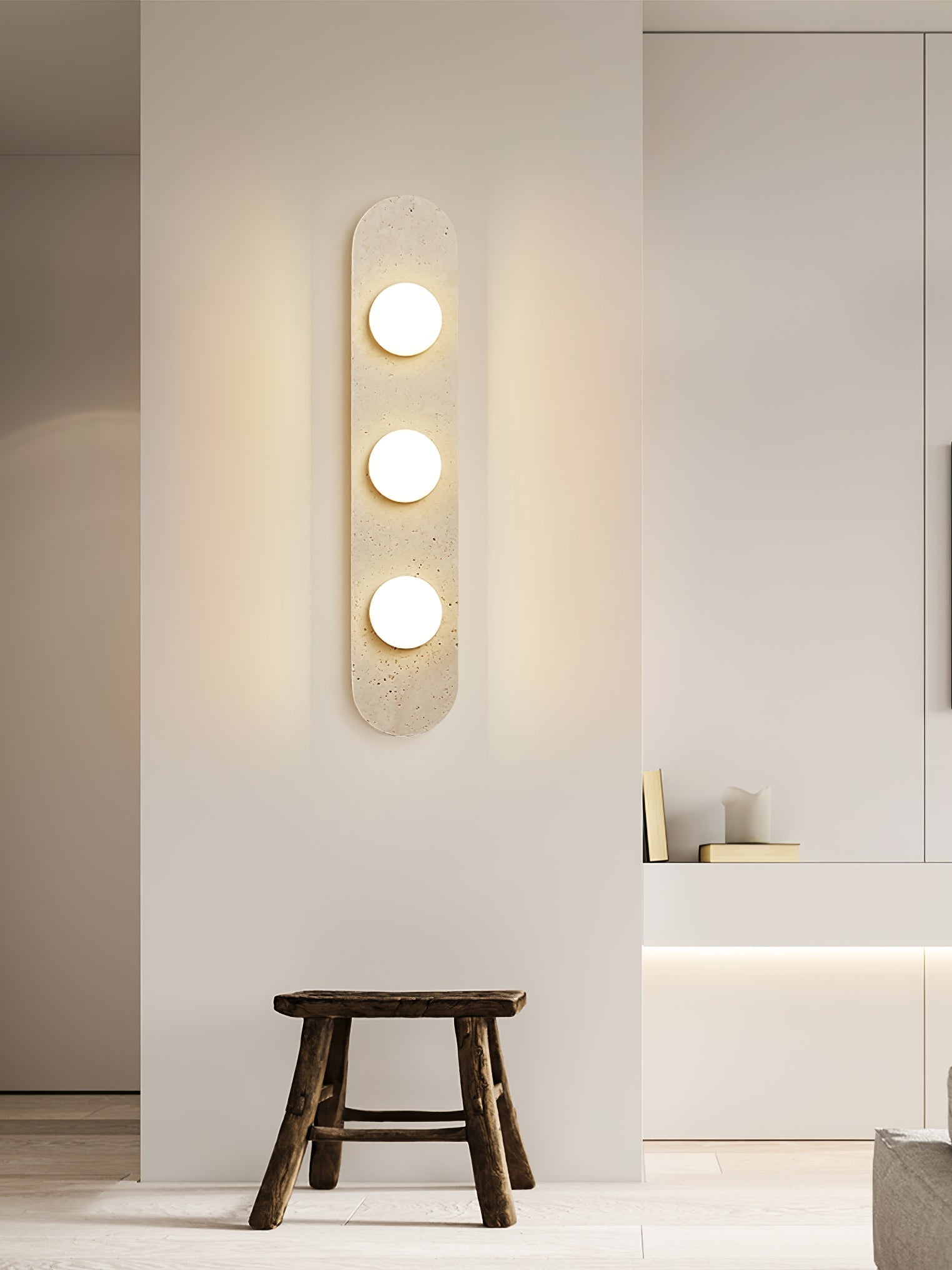 Zasoliel Minimalist Travertine Wall Light - Letslighting