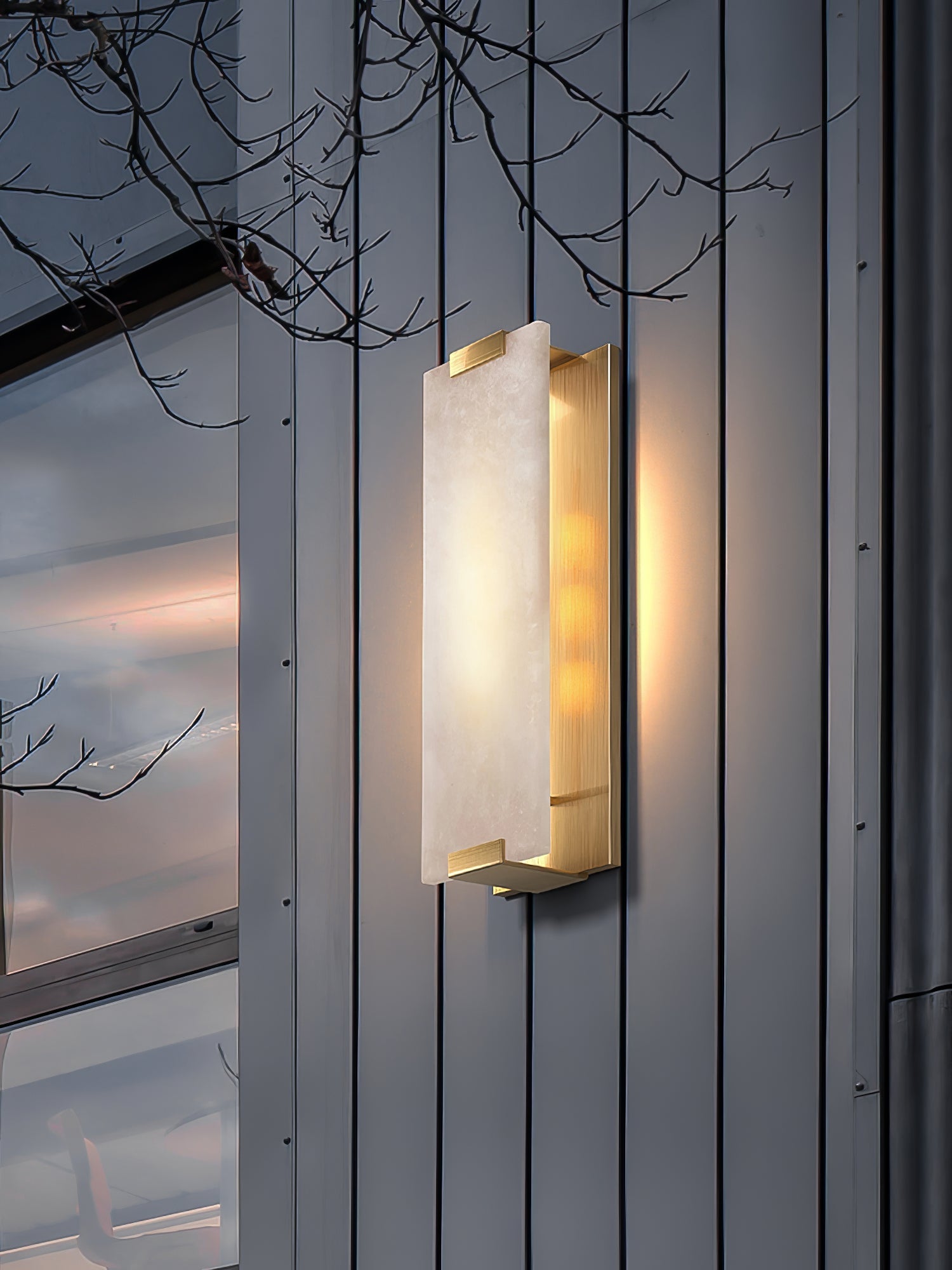 Roux Wall Lamp Alabaster Panel Glow - Letslighting