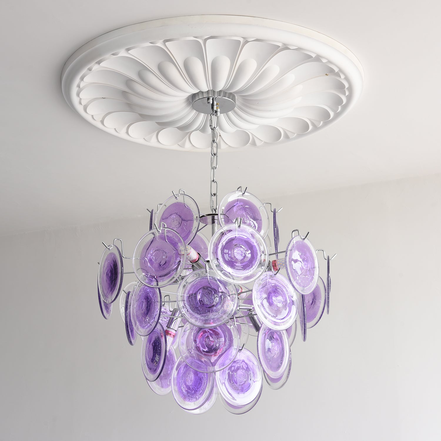 Rovigo Chandelier Handblown Glass Disc Sphere - Letslighting