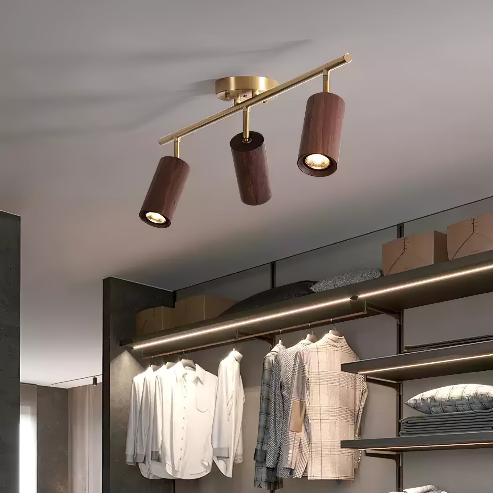 Usolila Modern Minimalist Wood Ceiling Light - Letslighting