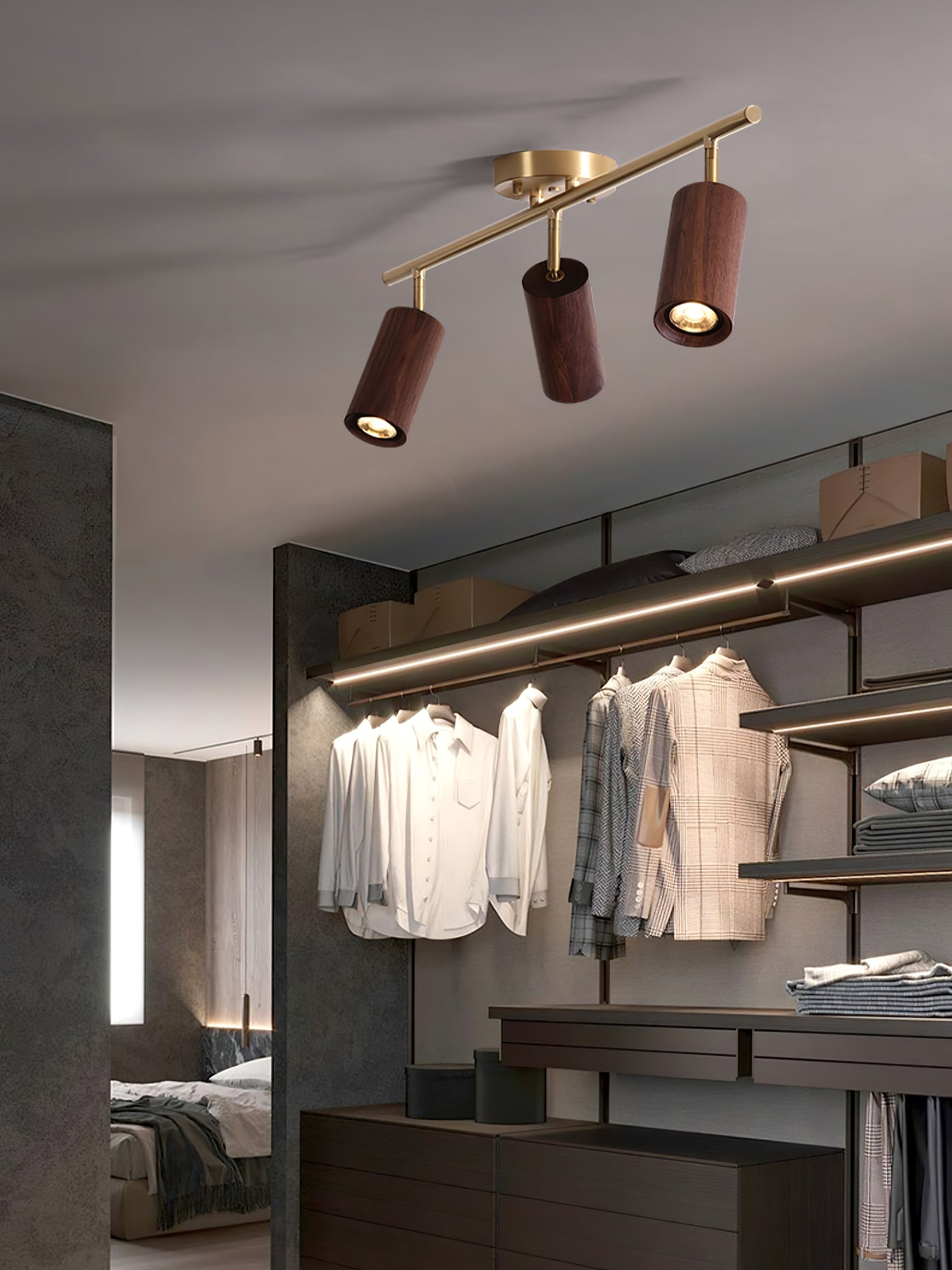 Usolila Modern Minimalist Wood Ceiling Light - Letslighting