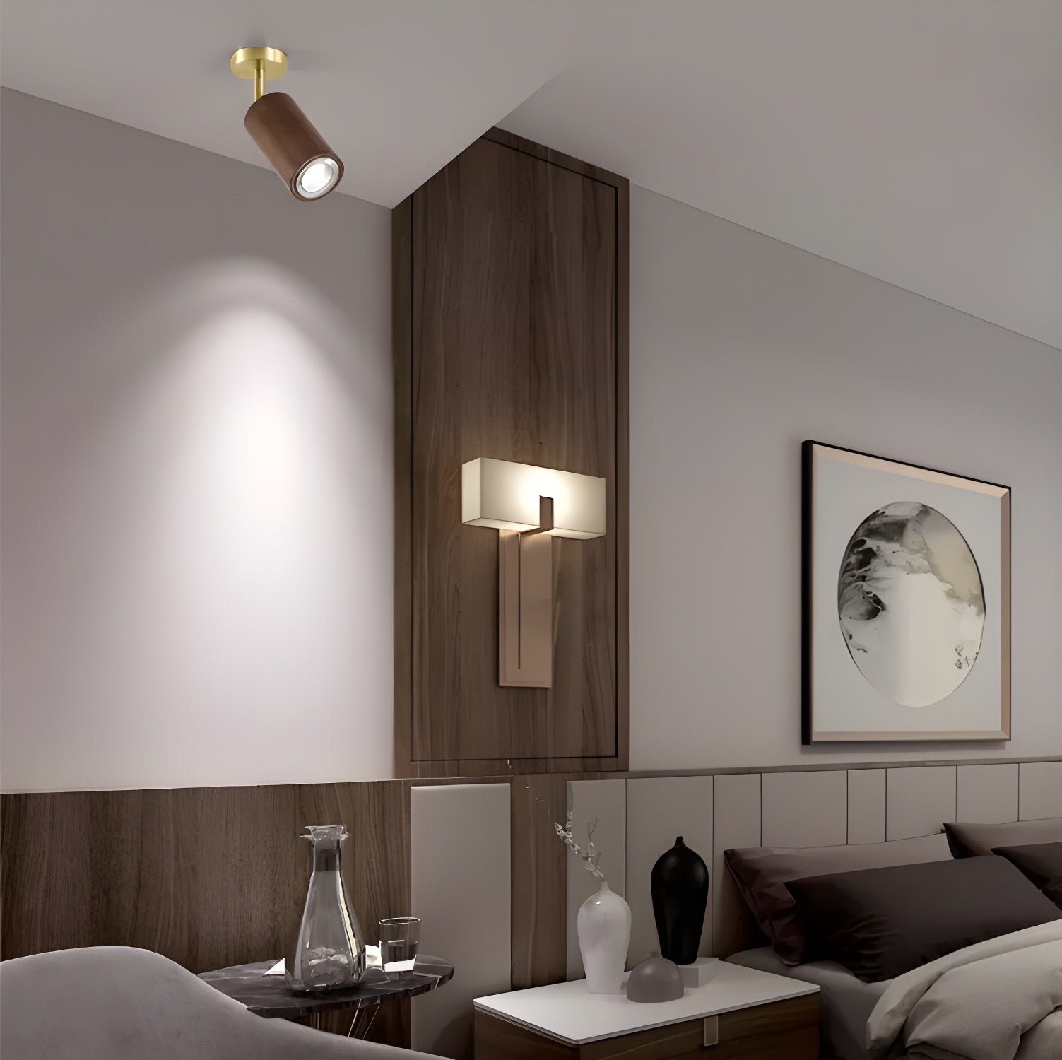 Usolila Modern Minimalist Wood Ceiling Light - Letslighting