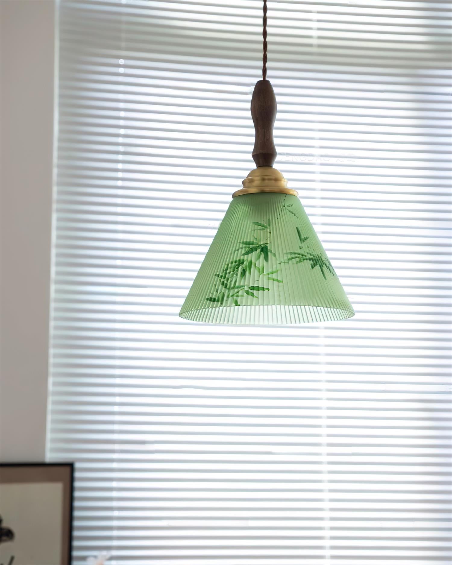 Royale Pendant Lamp Conical Botanical Glass - Letslighting
