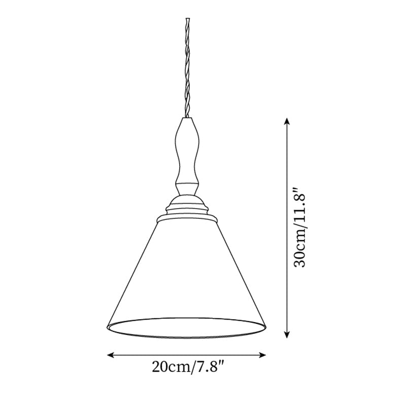 Royale Pendant Lamp Conical Botanical Glass - Letslighting