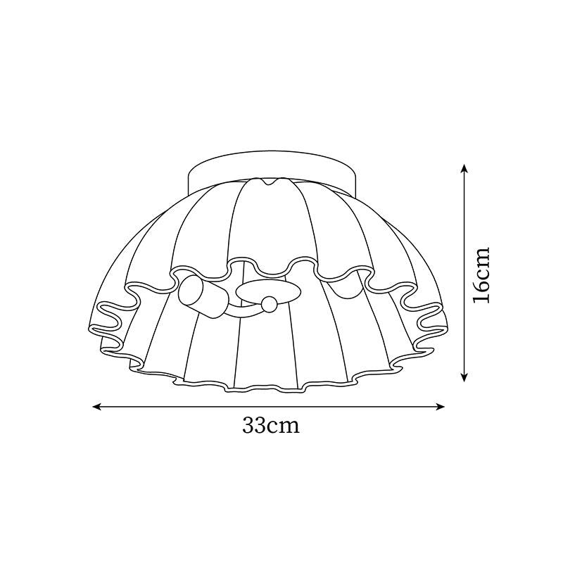 Ceiling Light HDPE Ruffle Canopy Body Modern Minimalist - Letslighting