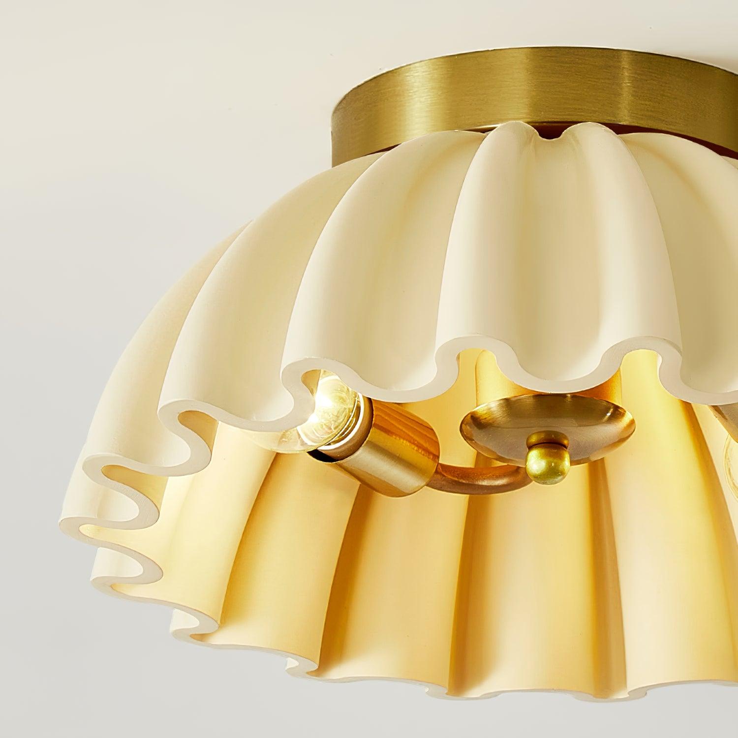 Ceiling Light HDPE Ruffle Canopy Body Modern Minimalist - Letslighting