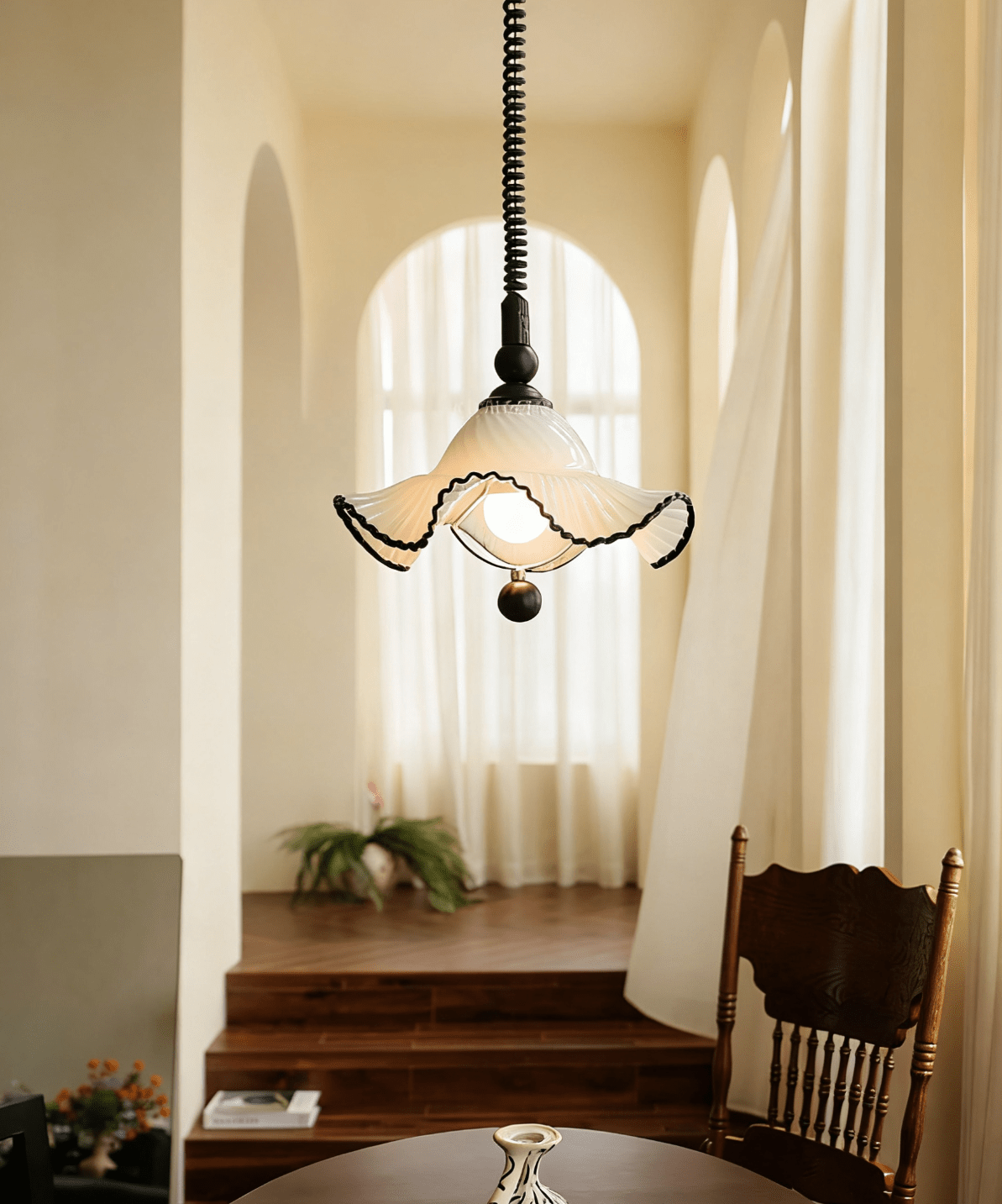 Ruffled Shade Pendant Lamp - Letslighting