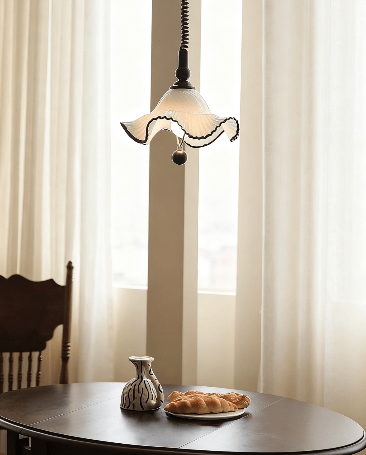 Ruffled Shade Pendant Lamp - Letslighting