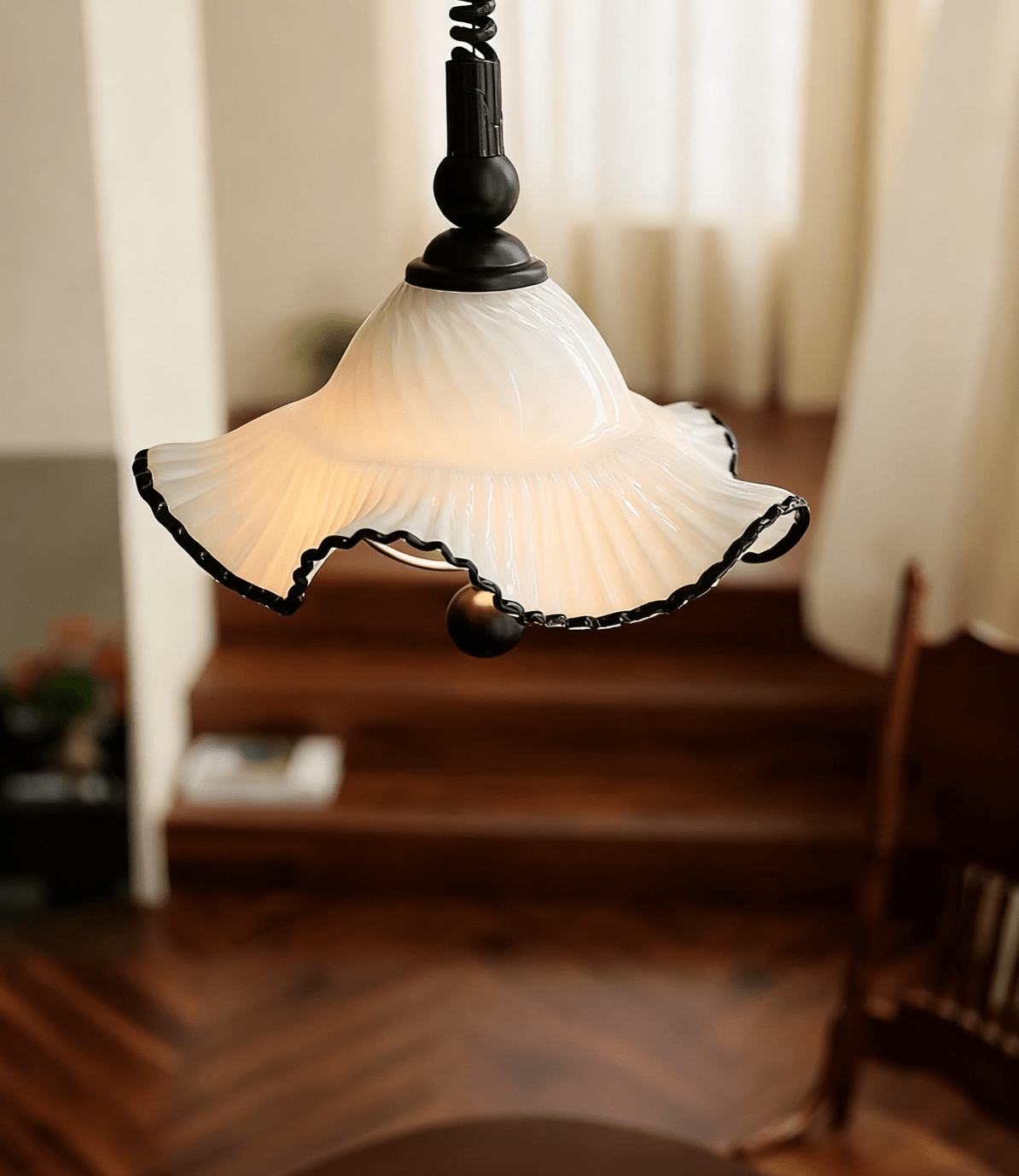 Ruffled Shade Pendant Lamp - Letslighting