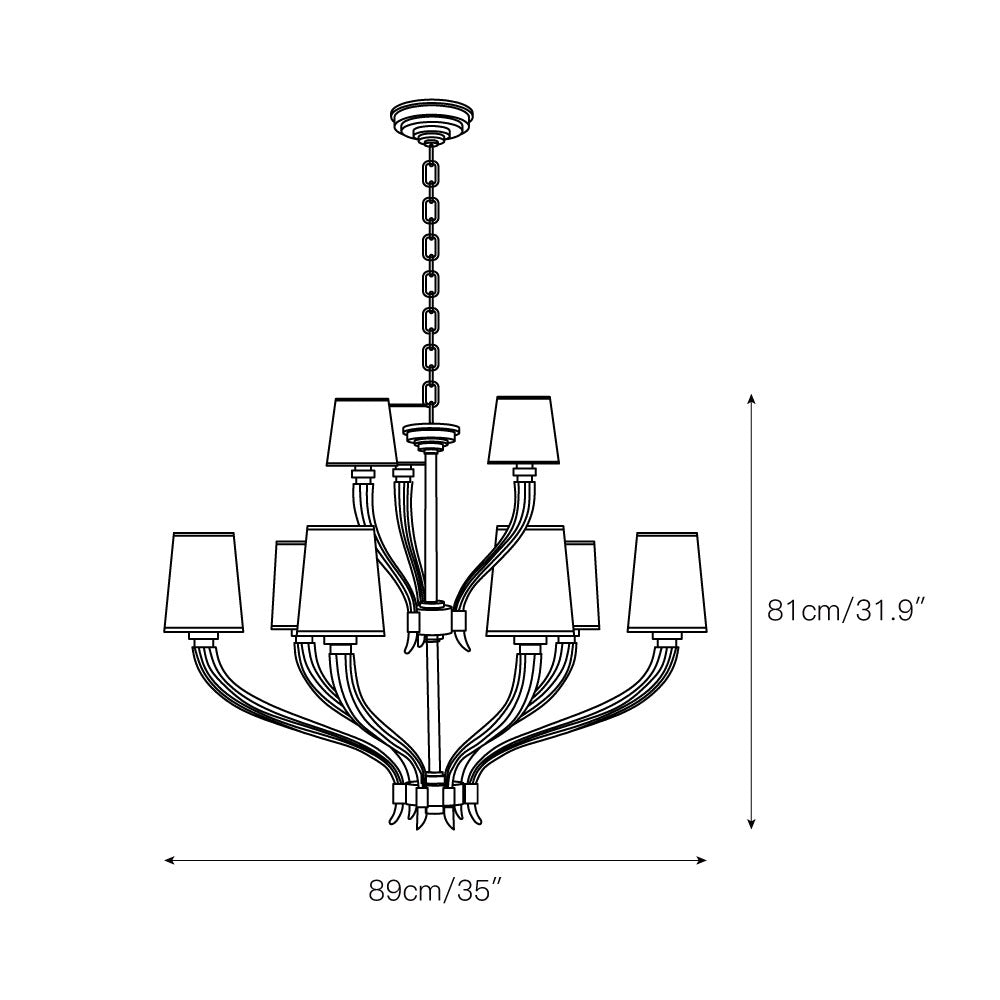 Olnoran Vintage Industrial River Reed Fabric Chandelier - Letslighting