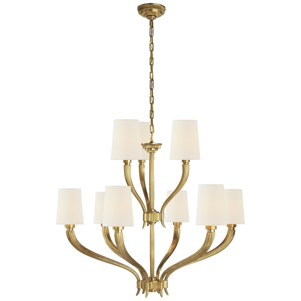 Olnoran Vintage Industrial River Reed Fabric Chandelier - Letslighting