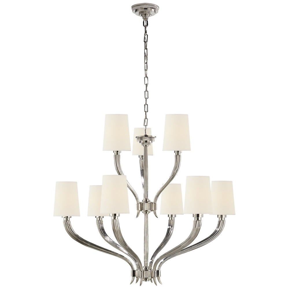 Olnoran Vintage Industrial River Reed Fabric Chandelier - Letslighting