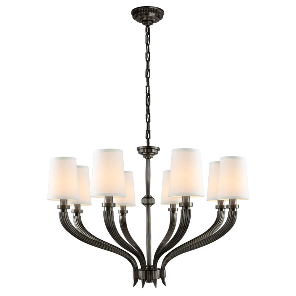 Olnoran Vintage Industrial River Reed Fabric Chandelier - Letslighting