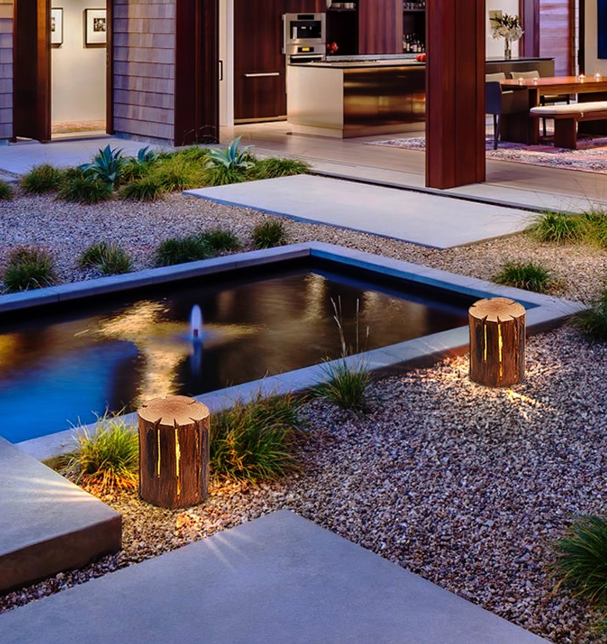 Rustic Log Outdoor LED Light - Letslighting