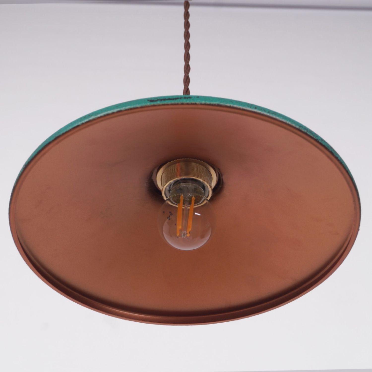 Vevyniel Rustic Saucer Shade Pendant Light - Letslighting