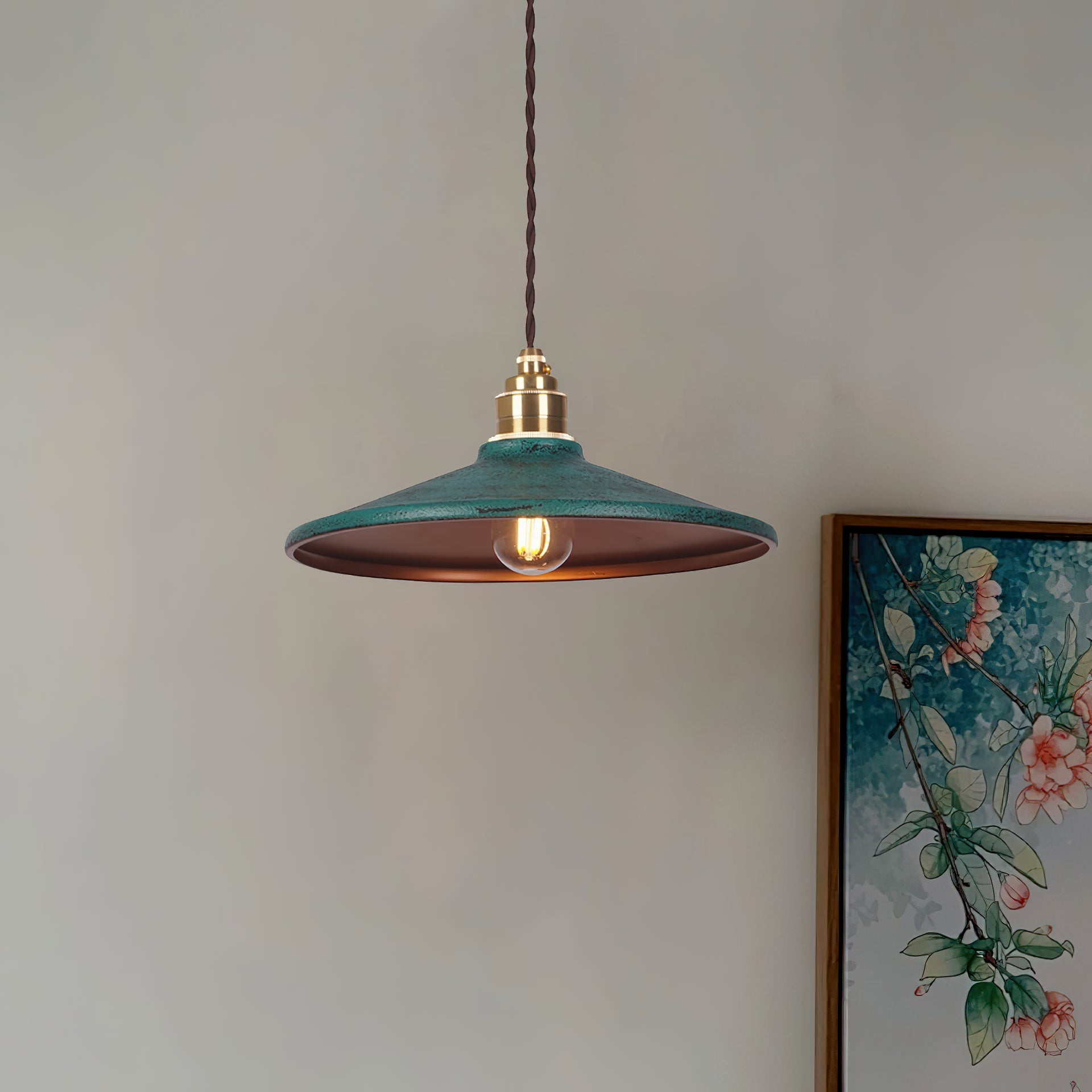 Vevyniel Rustic Saucer Shade Pendant Light - Letslighting