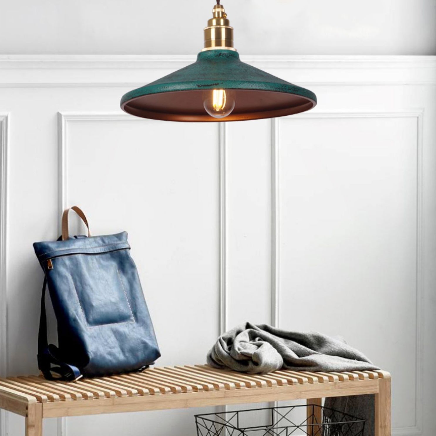 Vevyniel Rustic Saucer Shade Pendant Light - Letslighting