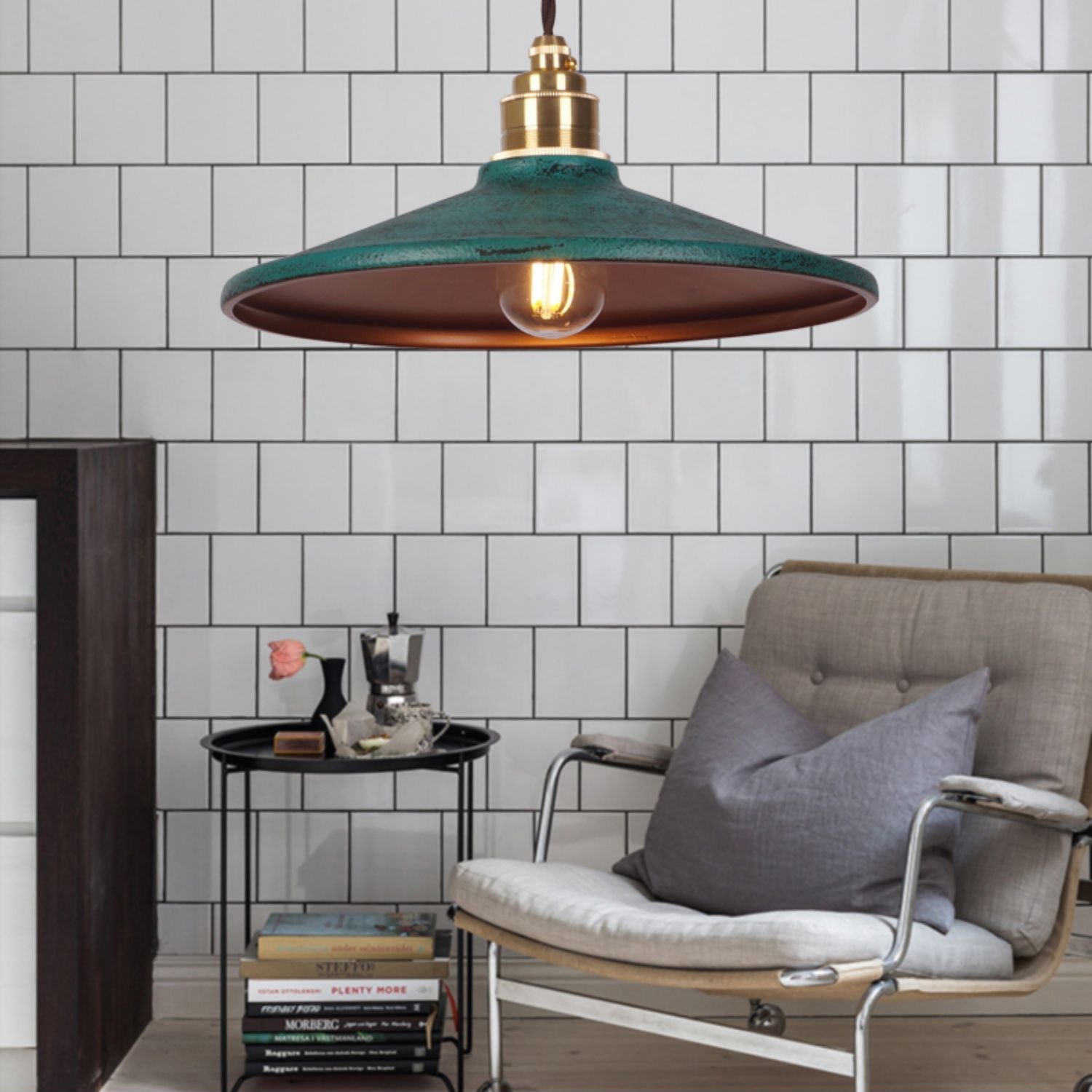 Vevyniel Rustic Saucer Shade Pendant Light - Letslighting