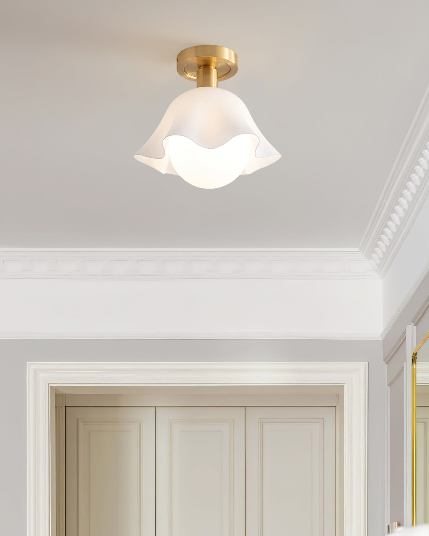 Petalia Semi-Flush Mount Ceiling Light - Letslighting
