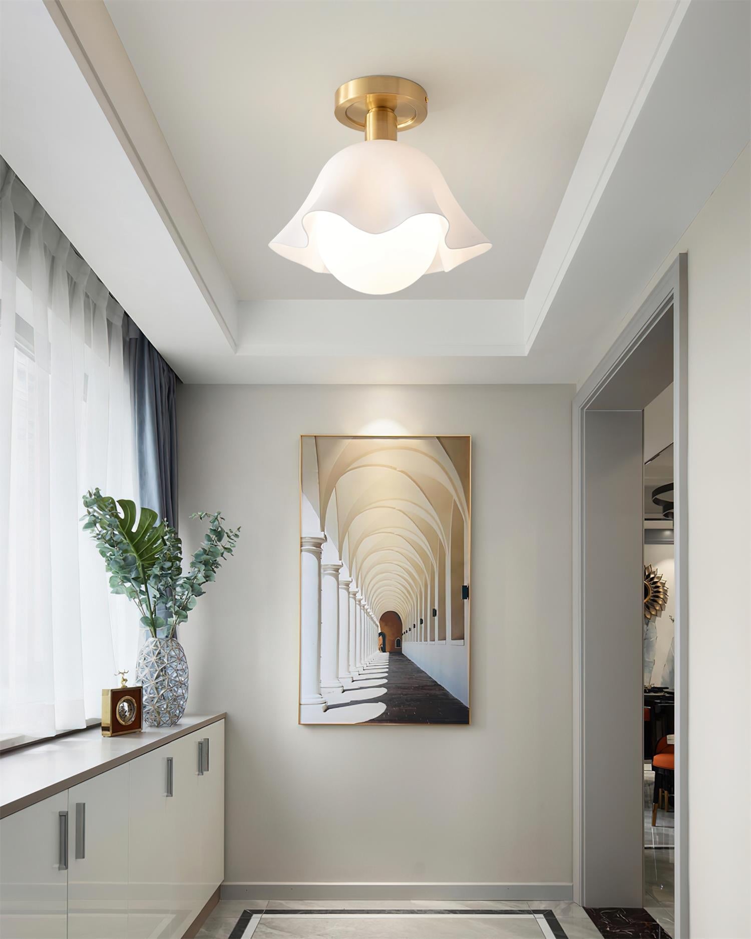 Petalia Semi-Flush Mount Ceiling Light - Letslighting