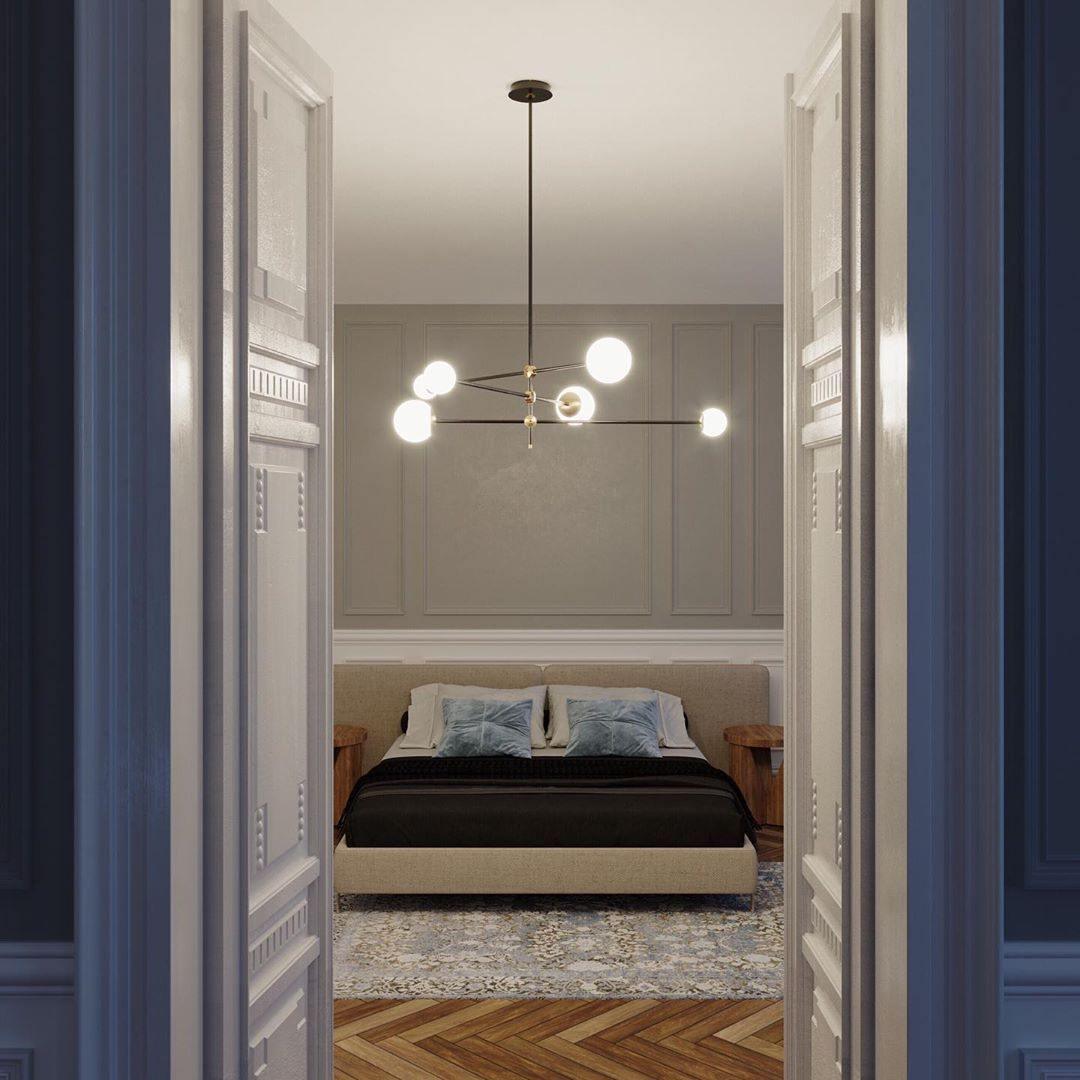 Lustra Chandelier SI Brass Glass Globe - Letslighting