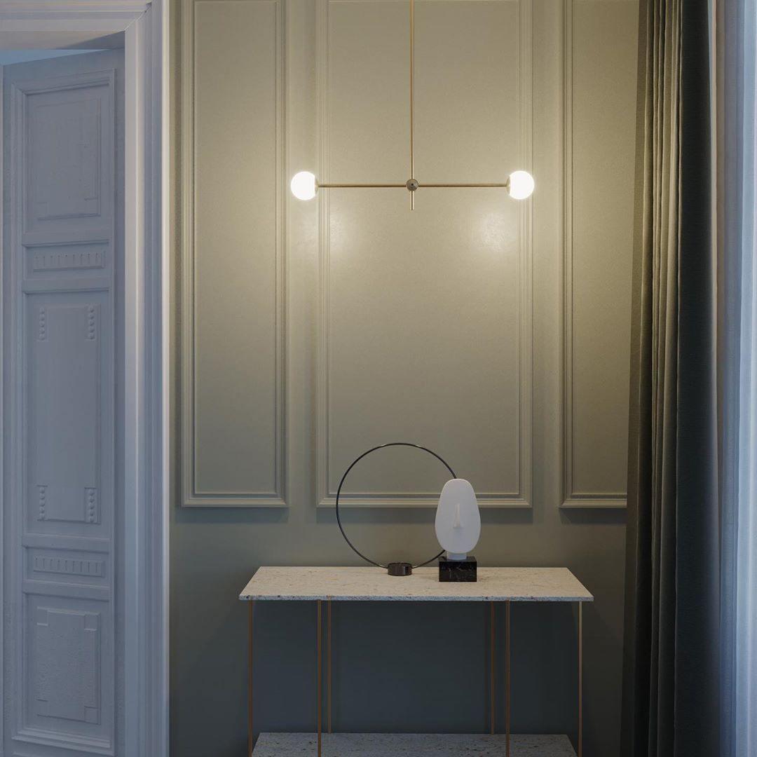 Lustra Chandelier SI Brass Glass Globe - Letslighting