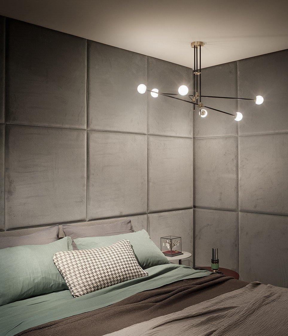 Lustra Chandelier SI Brass Glass Globe - Letslighting