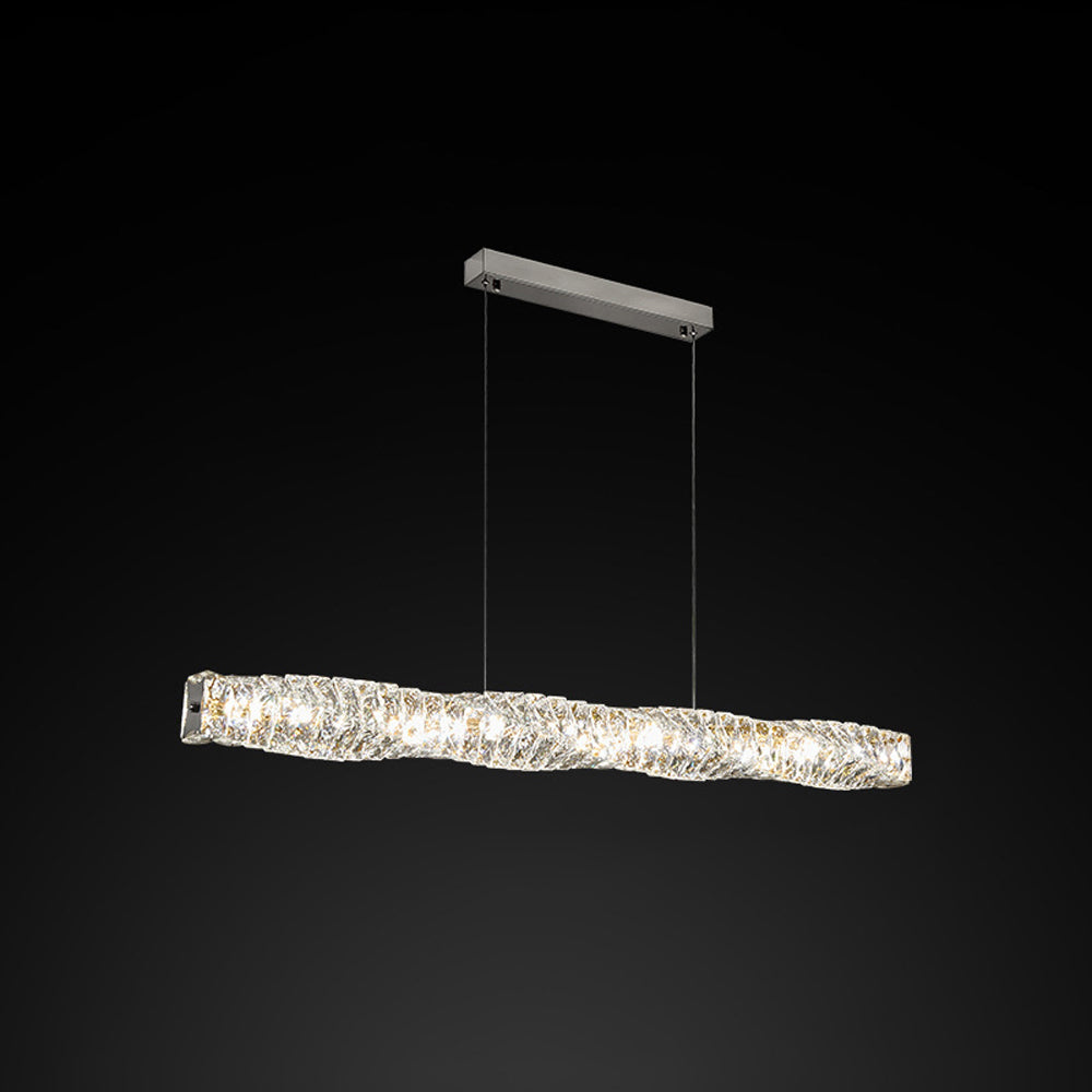 Kristy Crystal Sliver and Pendant Light Stainless Steel - Letslighting