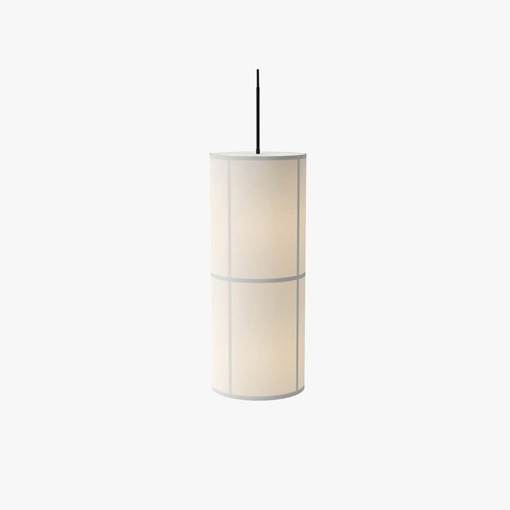 Ritta Cylinder Pendant Light, Lantern, Fabric, Japanese