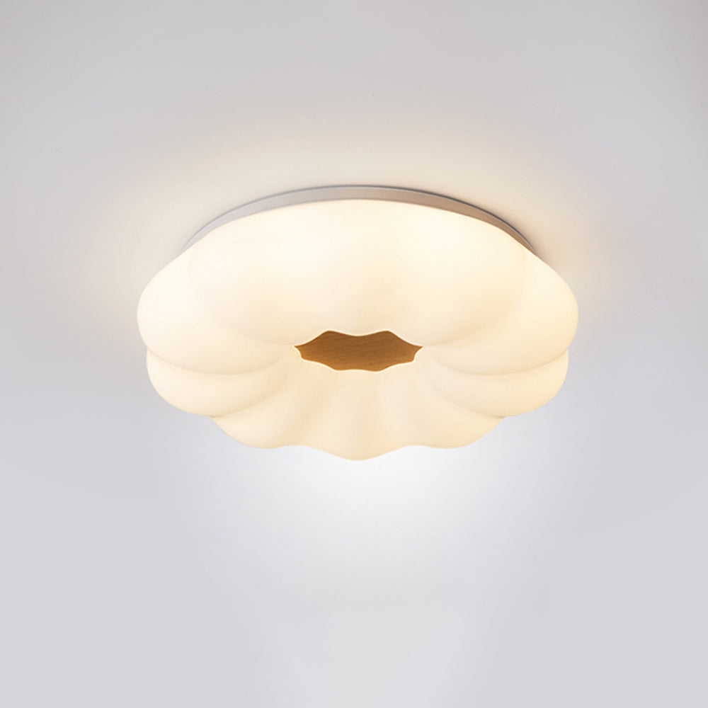 Muto Flush Mount Ceiling Light Dimmable, Wooden