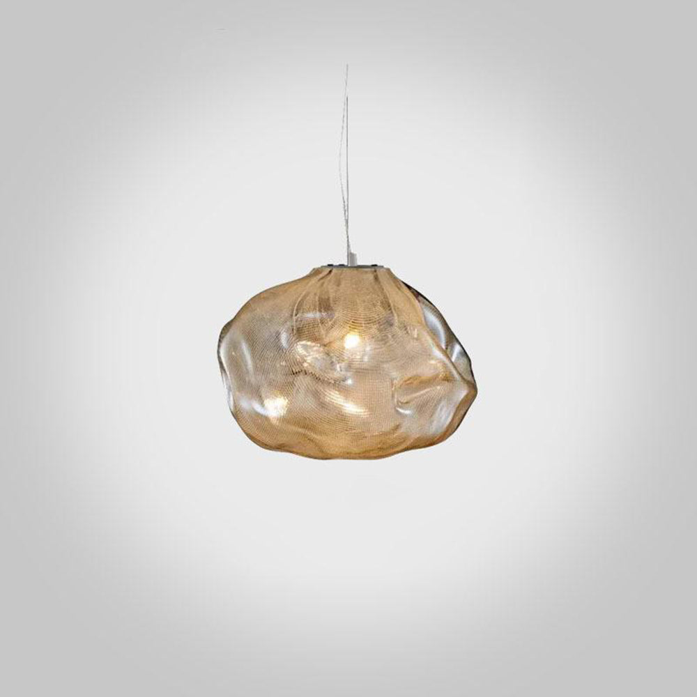 Avi Minimalist Spherical Metal/Glass Pendant Light, 3 Color