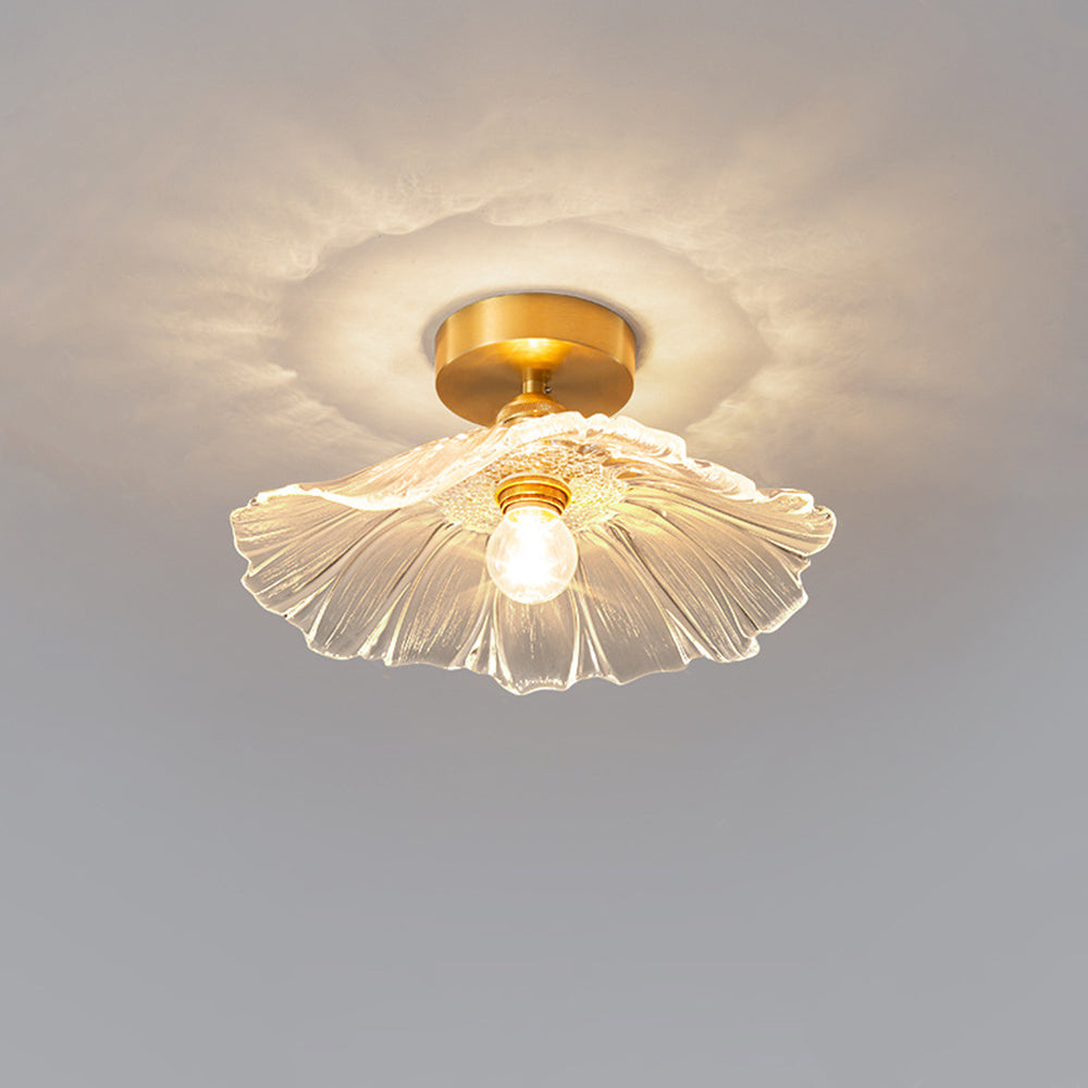 Arisha Art Deco Flower Glass Flush Mount Ceiling Light