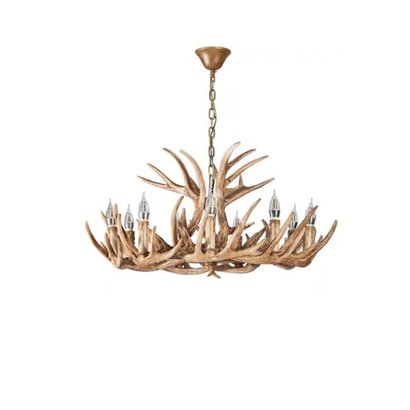 Epoch Retro Deer Horn Resin Chandelier Living Room - Letslighting