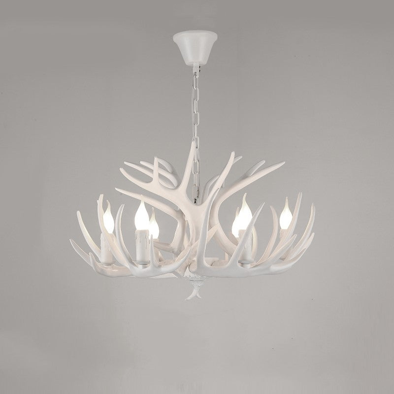 Epoch Retro Deer Horn Resin Chandelier Living Room - Letslighting