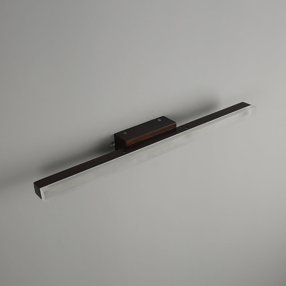 Arisha Modern Minimalist Linear Wooden Wall Lamp, Wood/Walnut