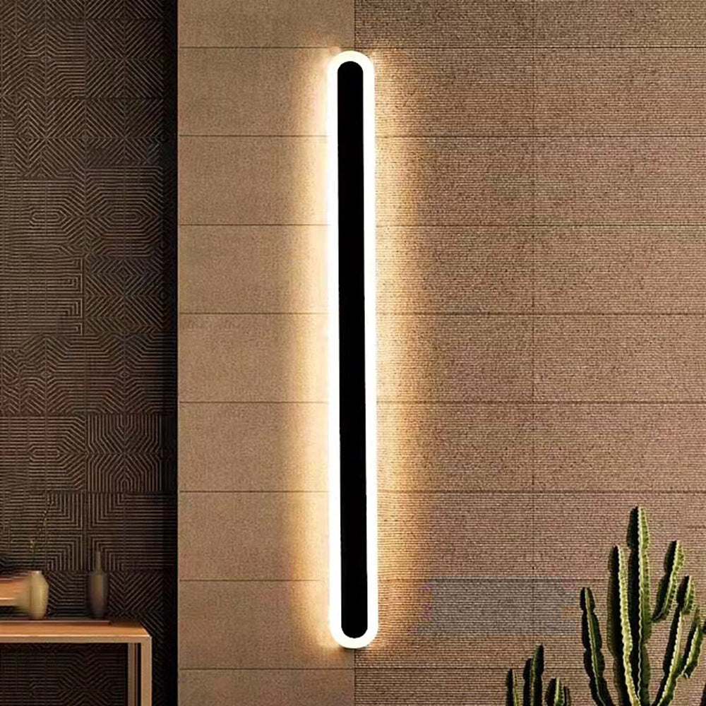 Arisha Minimalist Linear Oval Outdoor Wall Lamp - Letslighting