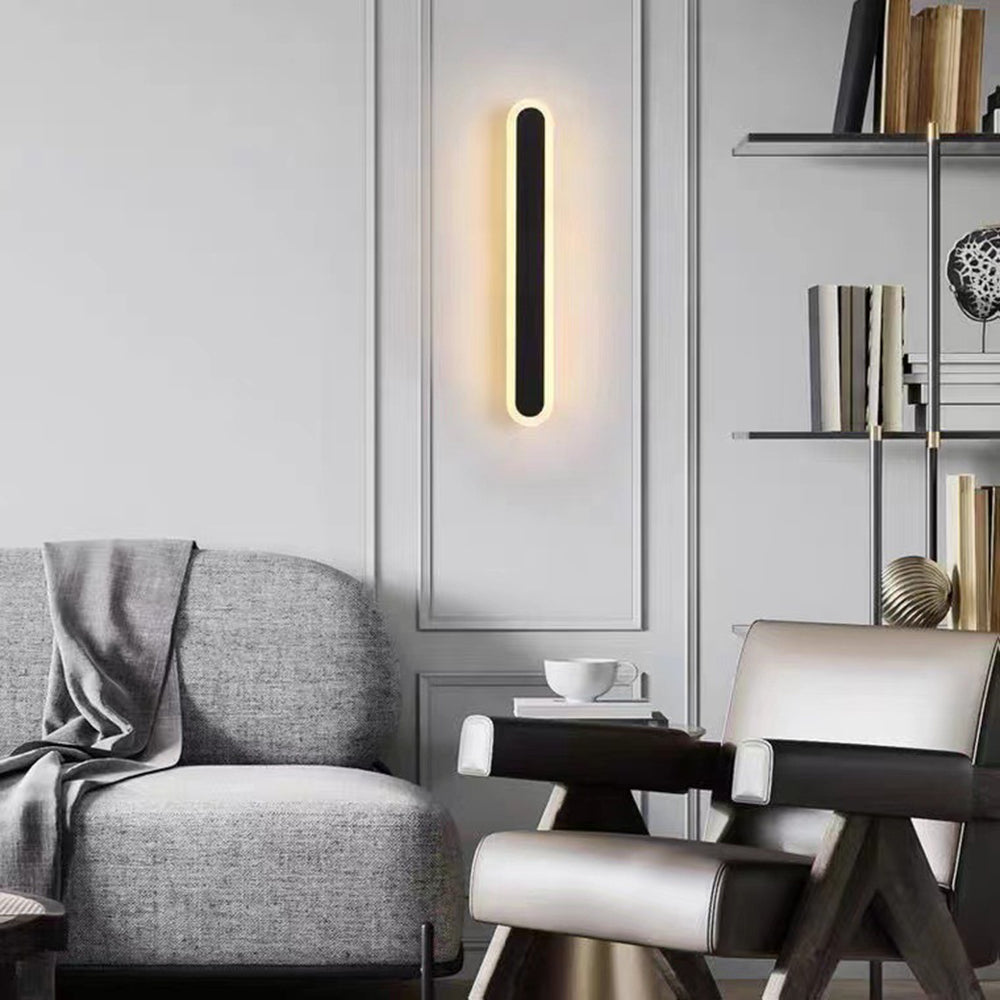 Arisha Minimalist Linear Oval Outdoor Wall Lamp - Letslighting