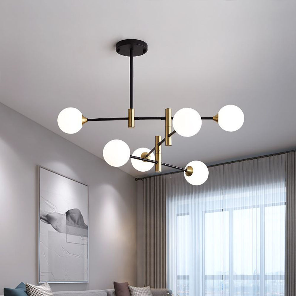 Valentina Nordic Spherical Bubble Metal Glass Chandelier