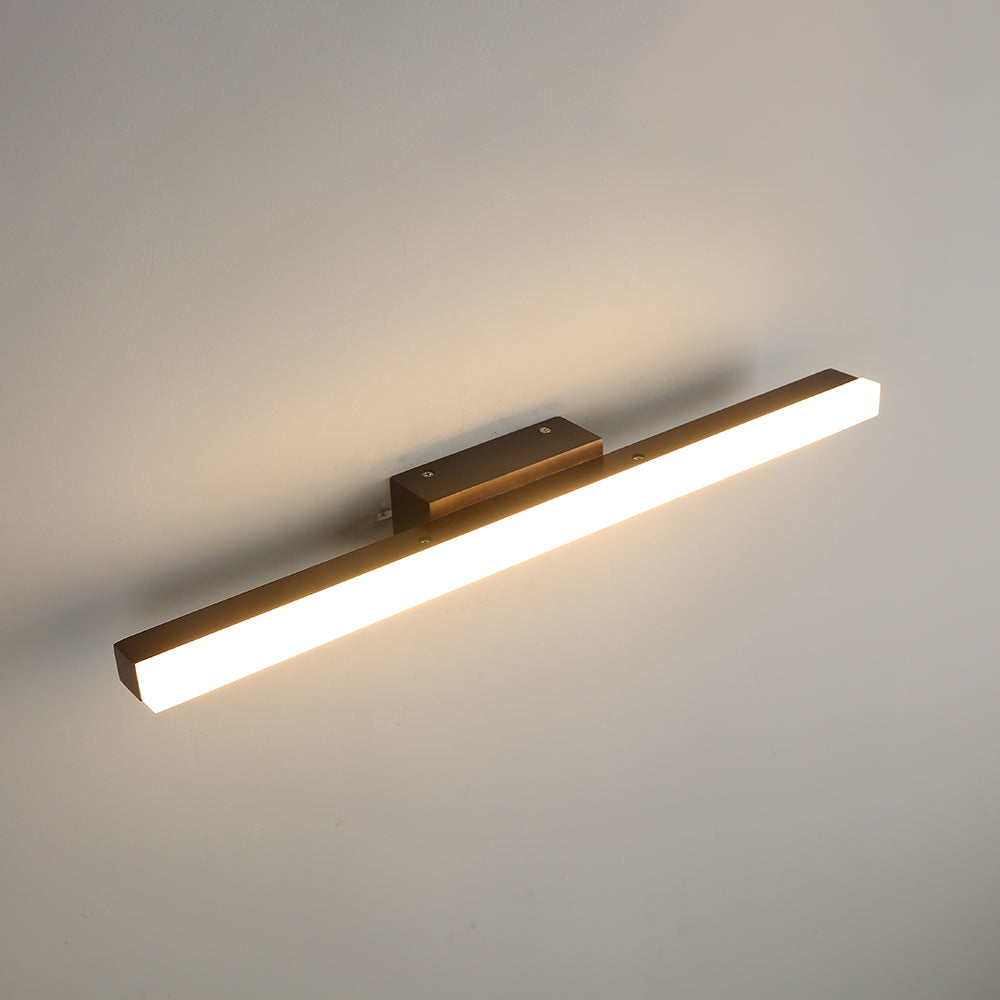 Arisha Modern Minimalist Linear Wooden Wall Lamp, Wood/Walnut