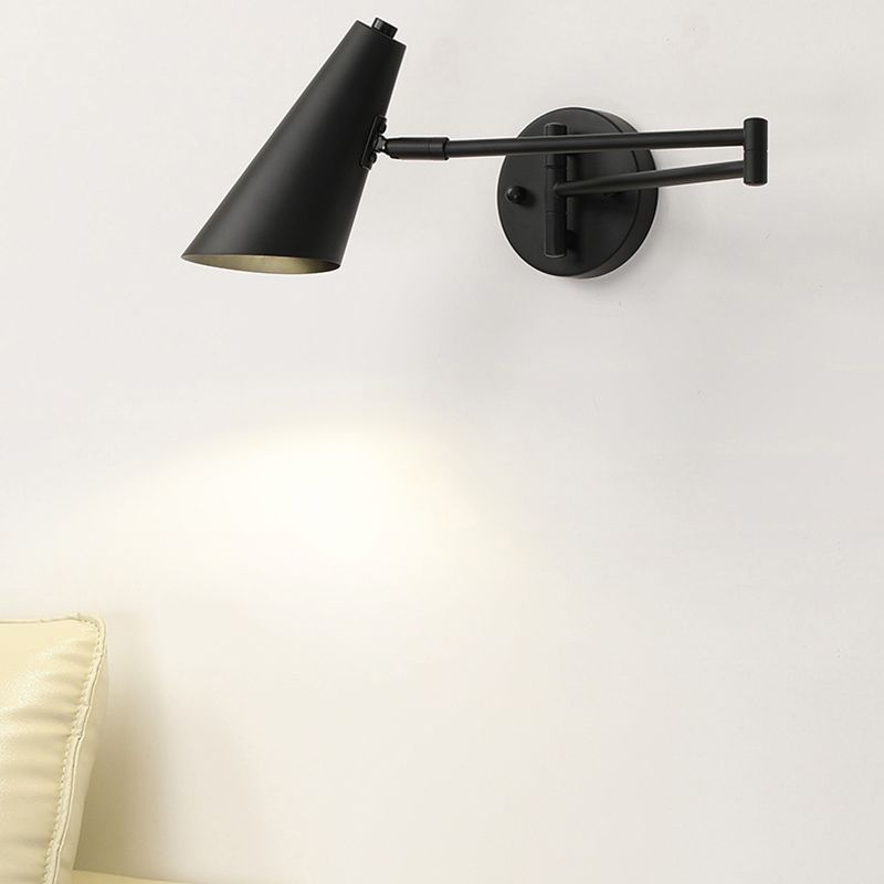 Arisha Wall Lamp Cone Modern Metal Adjustable Bedroom