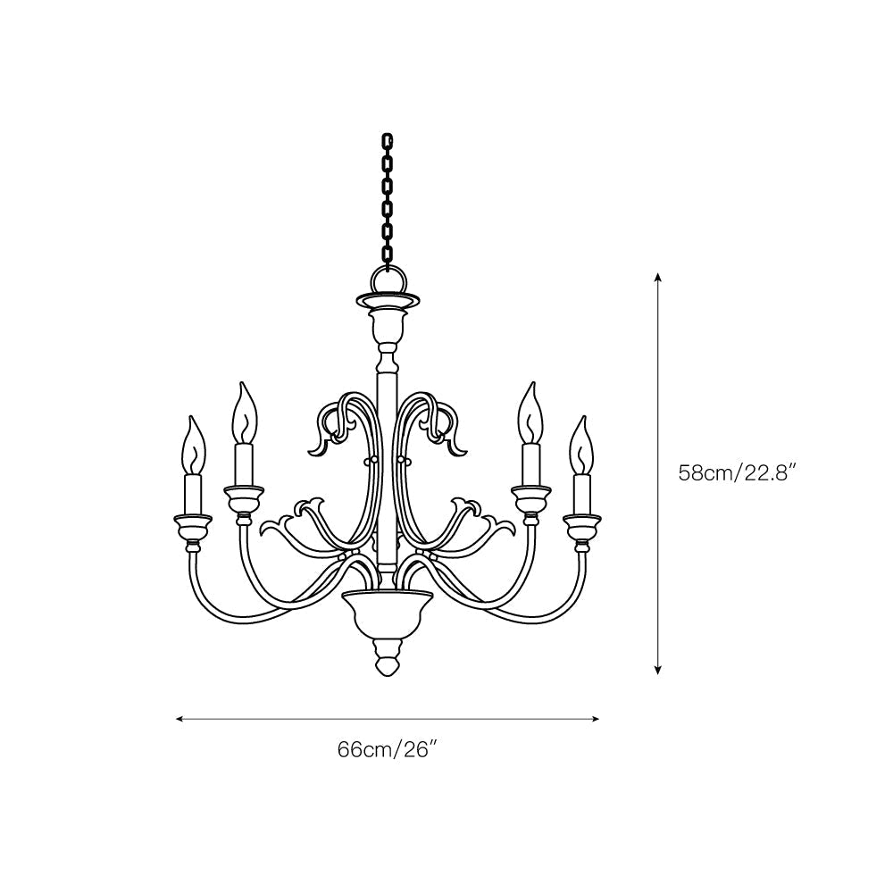 Evareth Vintage Industrial Hand-carved Wood Chandelier - Letslighting