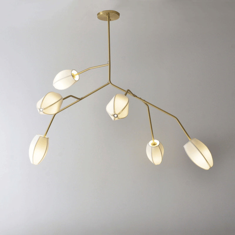 Evvinora Vintage Industrial Fabric Chandelier - Letslighting