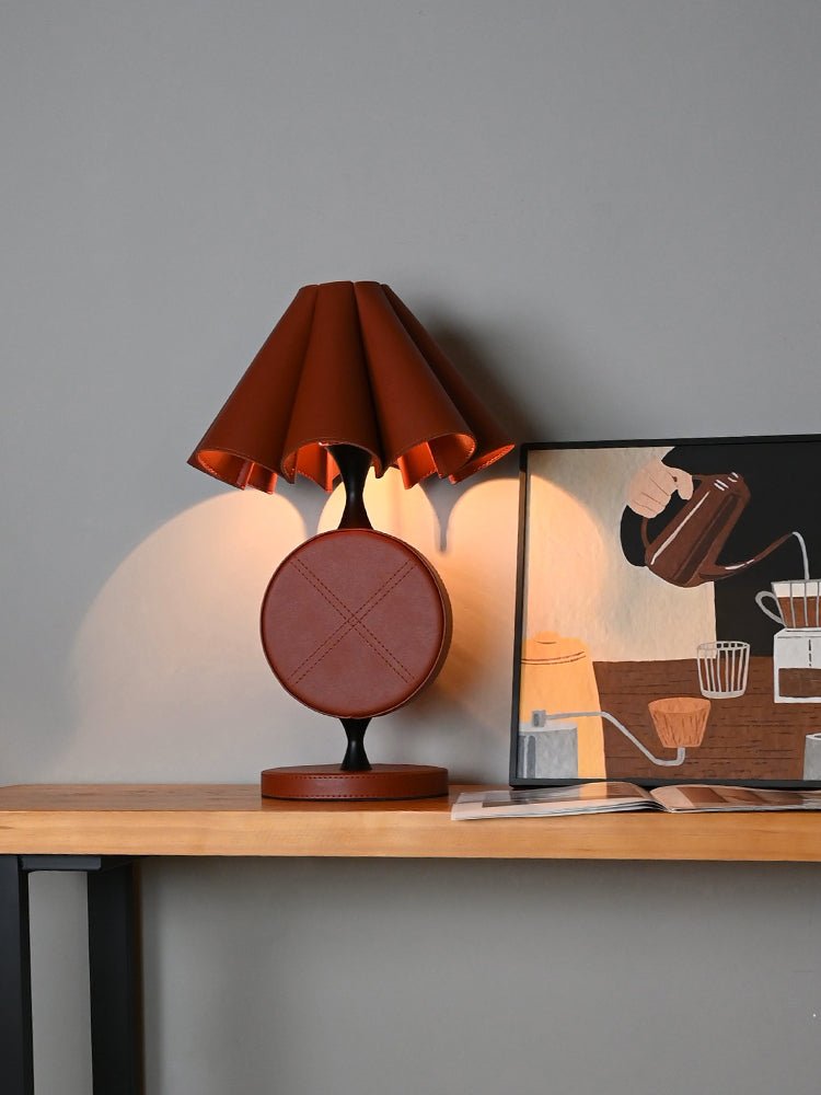 Saddle Modern Leather Table Lamp