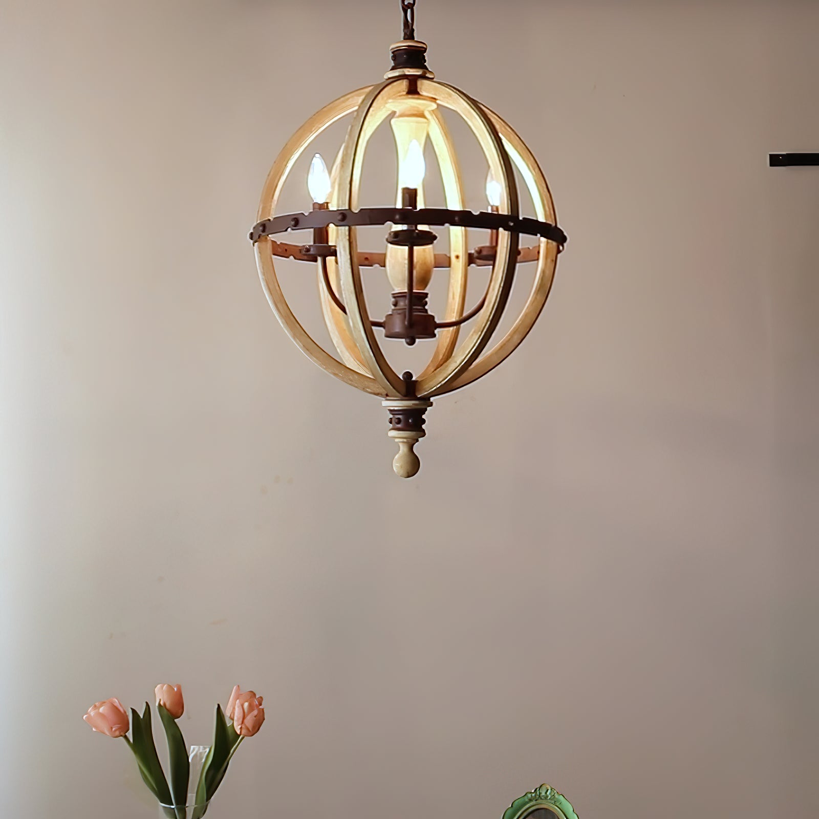 Ozorel Vintage Industrial Wood Pendant Lamp - Letslighting
