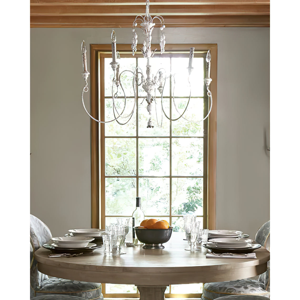 Viphaor Vintage Industrial Wood Chandelier - Letslighting