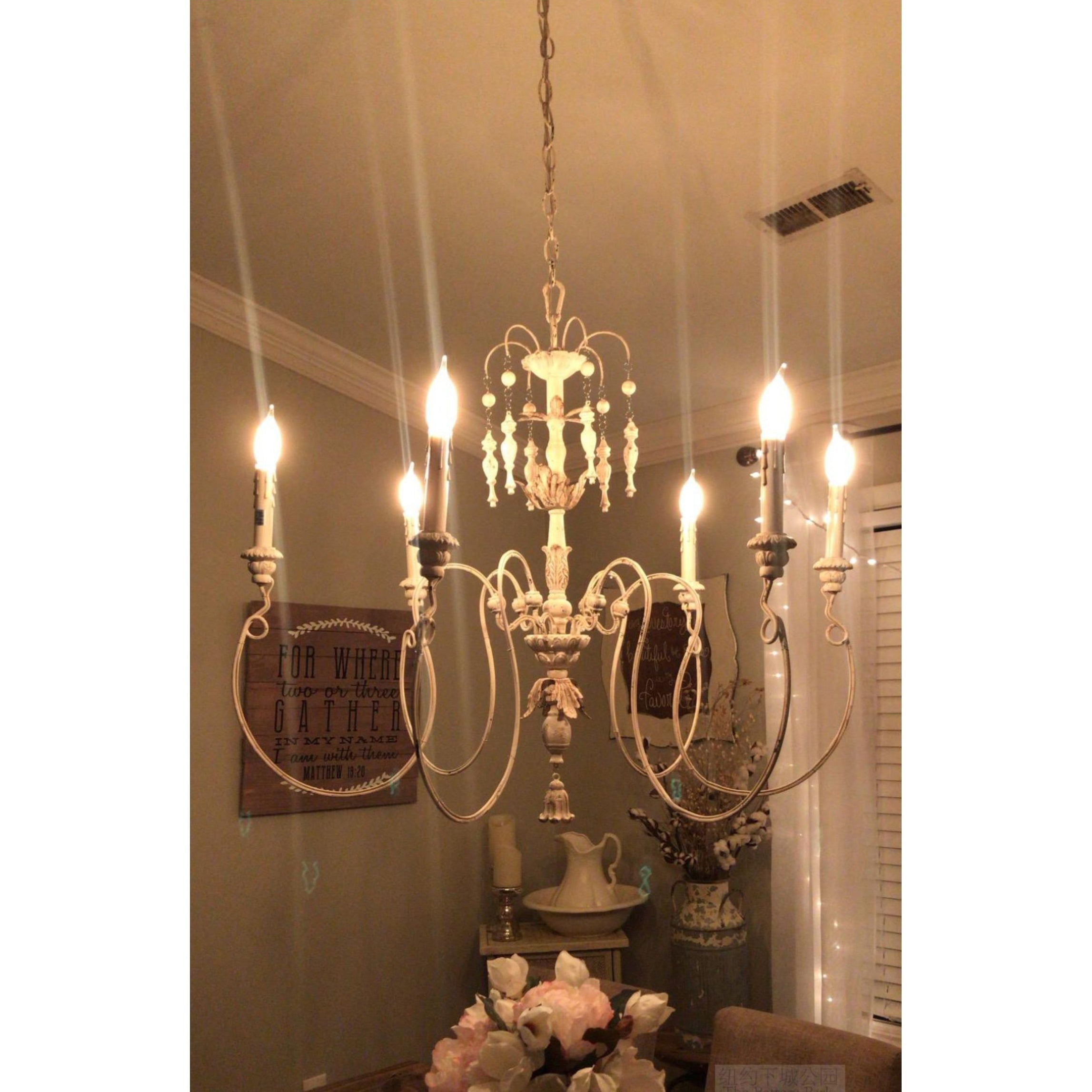 Viphaor Vintage Industrial Wood Chandelier - Letslighting